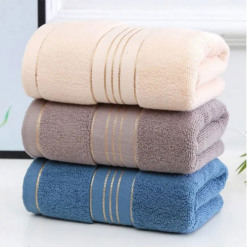 2 Towels Thickened Absorbent Towel Pure Cotton Quick Absorbent Soft Quick Dry Thickened Face Towel - Slobuy