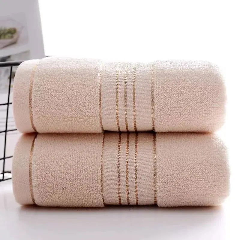 2 Towels Thickened Absorbent Towel Pure Cotton Quick Absorbent Soft Quick Dry Thickened Face Towel - Slobuy