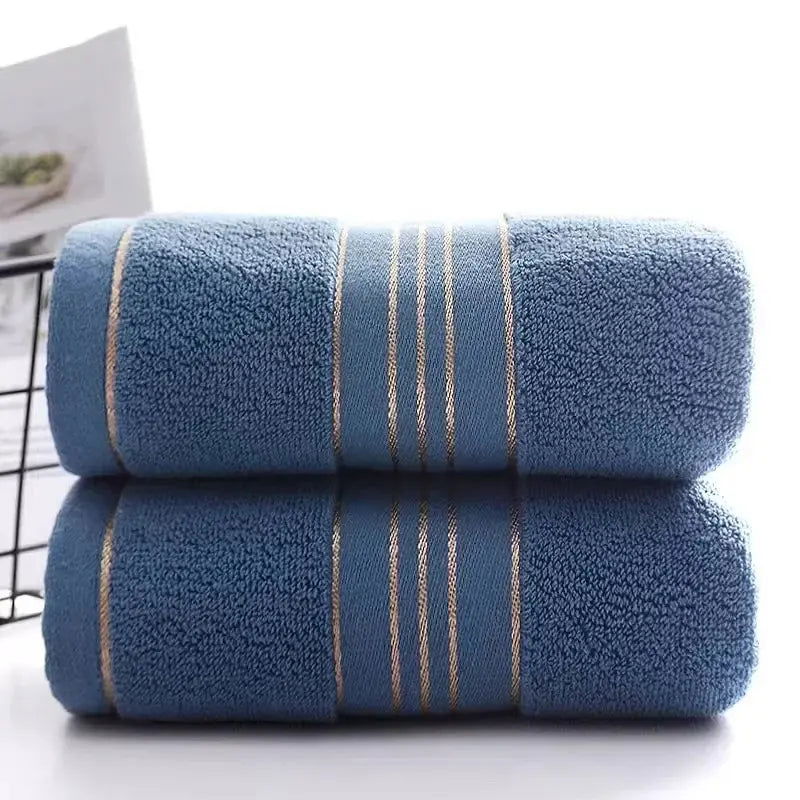 2 Towels Thickened Absorbent Towel Pure Cotton Quick Absorbent Soft Quick Dry Thickened Face Towel - Slobuy