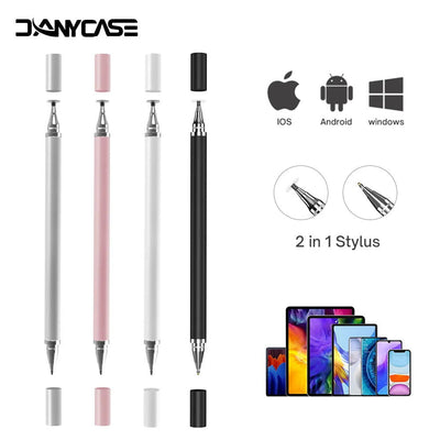 2 in 1 Universal Stylus Pen For Tablet Mobile Android ios Phone iPad Accessories Drawing Tablet Capacitive Screen Touch Pen - Slobuy