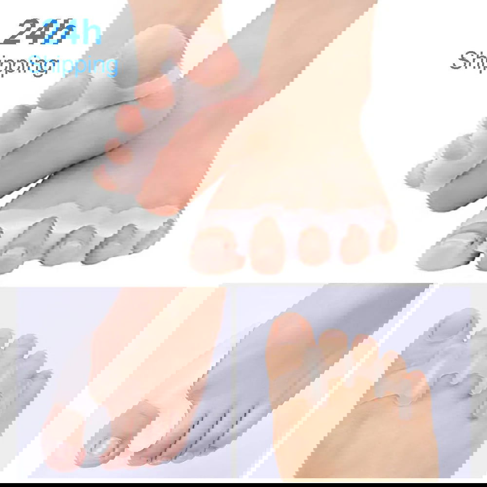 2pcs=1pair New Protective Toes Separator Suitable Bunion Corrector Material Soft Gel Straightener Spacers Stretchers Care Tool - Slobuy