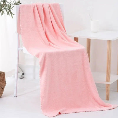 2pcs Adult Coral Wool Bath Towel Set High Absorption Soft Coral Hair Facial Swimming Towels Bathroom Microfiber Towel Set - Slobuy