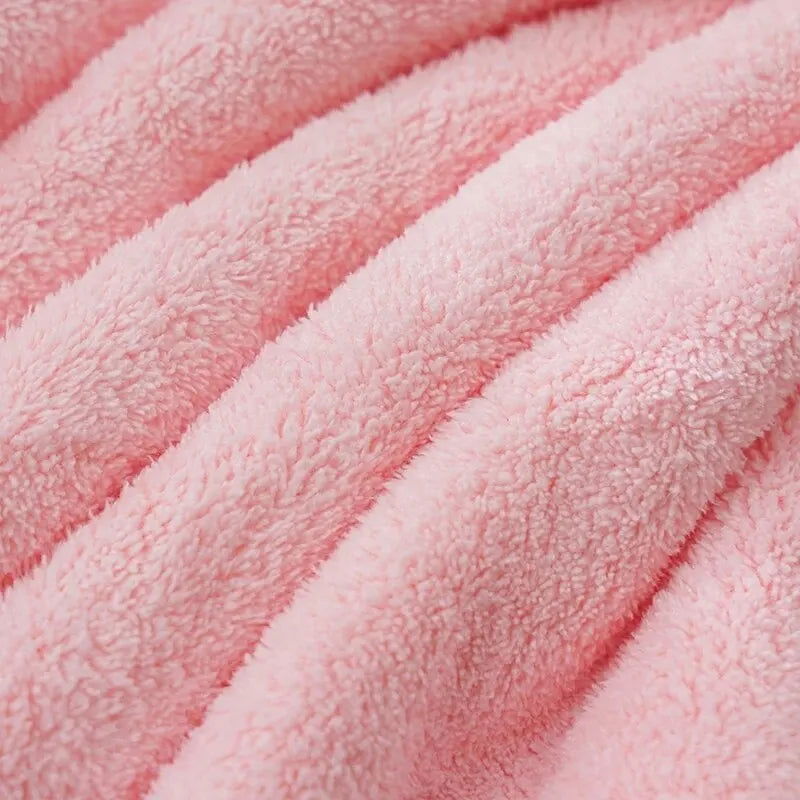 2pcs Adult Coral Wool Bath Towel Set High Absorption Soft Coral Hair Facial Swimming Towels Bathroom Microfiber Towel Set - Slobuy