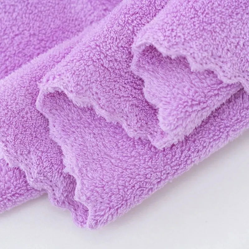 2pcs Adult Coral Wool Bath Towel Set High Absorption Soft Coral Hair Facial Swimming Towels Bathroom Microfiber Towel Set - Slobuy
