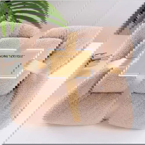 2pcs Adult Coral Wool Bath Towel Set High Absorption Soft Coral Hair Facial Swimming Towels Bathroom Microfiber Towel Set - Slobuy