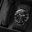 2pcs Black Round Quartz Watch With Leather Bracelet Men Business Watch Fashion Casual For Daily Sports - Slobuy
