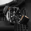 2pcs Black Round Quartz Watch With Leather Bracelet Men Business Watch Fashion Casual For Daily Sports - Slobuy