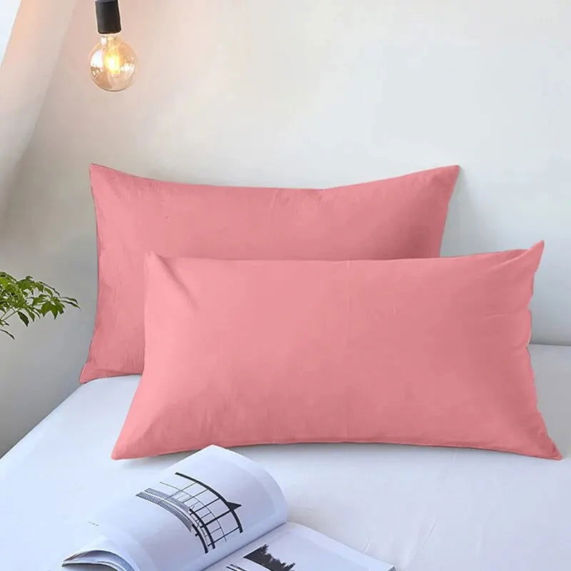 2pcs Brushed Pillowcase, Soft Breathable Pillowcase, Premium Quality Pillow Covers For Bedroom Sofa Home Decor, Without Pillow - Slobuy