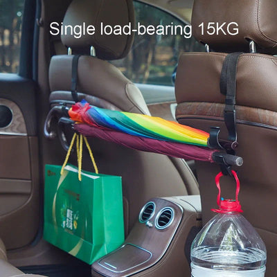 2pcs Car Back Seat Hook Multi-function Rear Seat Headrest Hanging Hook Umbrella Holder Seat Back Storage Hook Auto Interior Tool - Slobuy