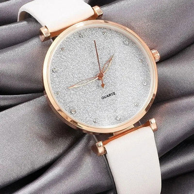 2pcs Set Womens Watches Female Clock Luxury Brand Design Women Watches Simple Fashion Ladies Watches Relogio Feminino - Slobuy