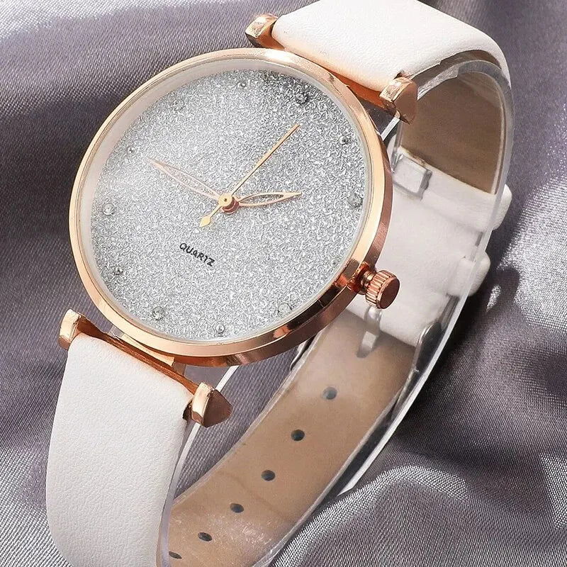 2pcs Set Womens Watches Female Clock Luxury Brand Design Women Watches Simple Fashion Ladies Watches Relogio Feminino - Slobuy