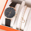 2pcs Set Womens Watches Female Clock Luxury Brand Design Women Watches Simple Fashion Ladies Watches Relogio Feminino - Slobuy