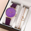 2pcs Set Womens Watches Female Clock Luxury Brand Design Women Watches Simple Fashion Ladies Watches Relogio Feminino - Slobuy