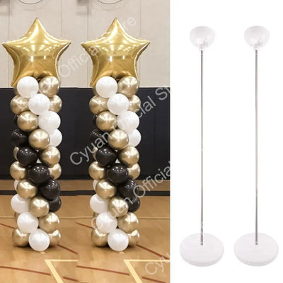 1/2set Adjustable Balloon Column Stand Metal Balloon Stand Holder with Plastic Base for Wedding Decor Birthday Baby Shower Party - Slobuy