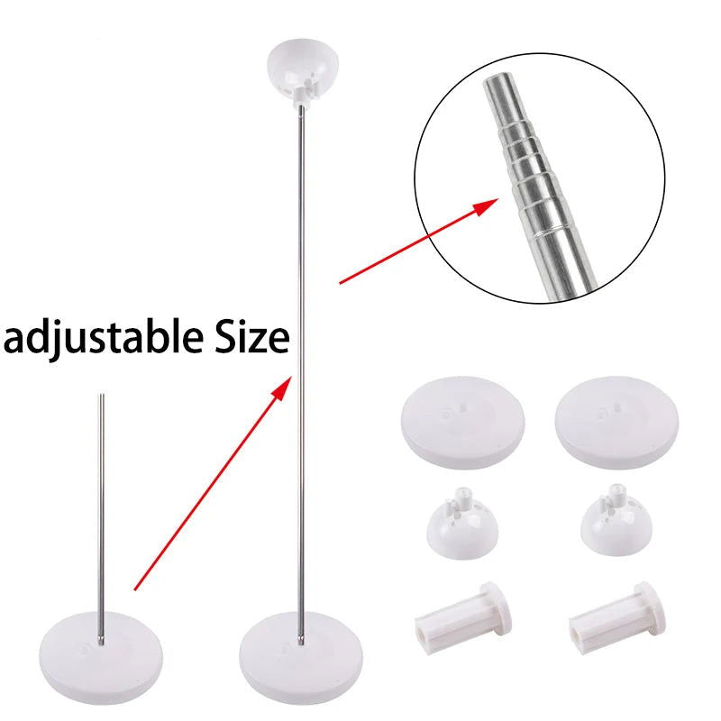 1/2set Adjustable Balloon Column Stand Metal Balloon Stand Holder with Plastic Base for Wedding Decor Birthday Baby Shower Party - Slobuy
