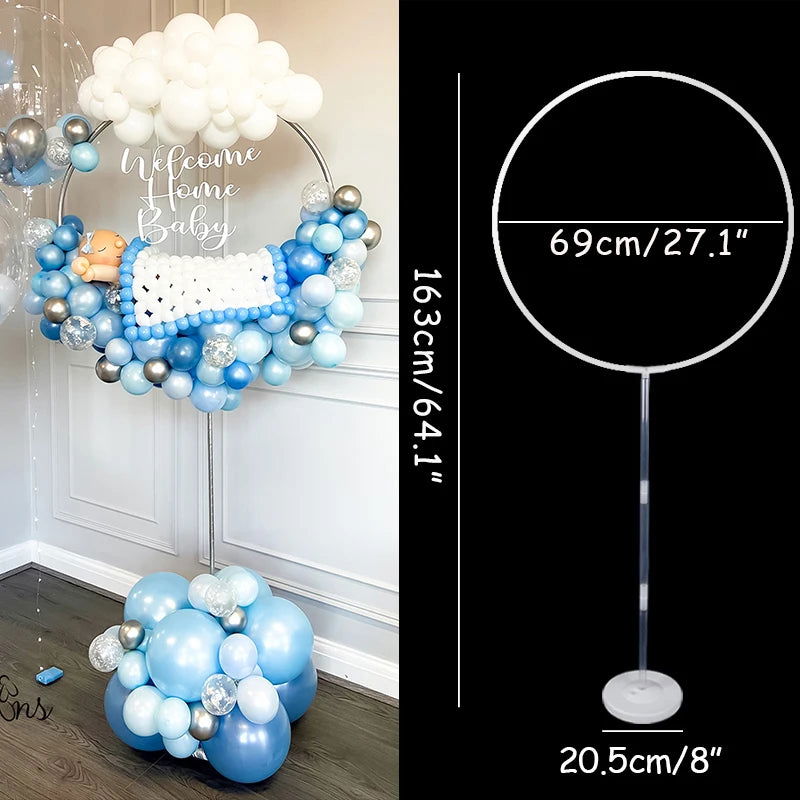 1/2set Adjustable Balloon Column Stand Metal Balloon Stand Holder with Plastic Base for Wedding Decor Birthday Baby Shower Party - Slobuy