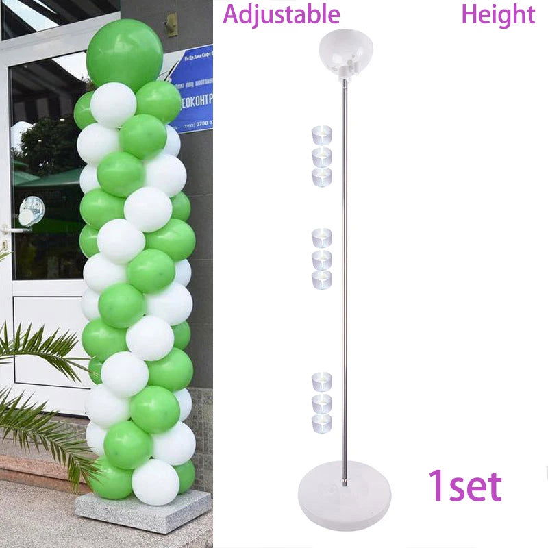 1/2set Adjustable Balloon Column Stand Metal Balloon Stand Holder with Plastic Base for Wedding Decor Birthday Baby Shower Party - Slobuy