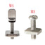 2sets M4 M5 Stainless Surf Fin Screws Plates Surfboard Longboard Screw Channel Sliding Fin Box Plate Smart Screw - Slobuy