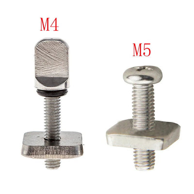 2sets M4 M5 Stainless Surf Fin Screws Plates Surfboard Longboard Screw Channel Sliding Fin Box Plate Smart Screw - Slobuy
