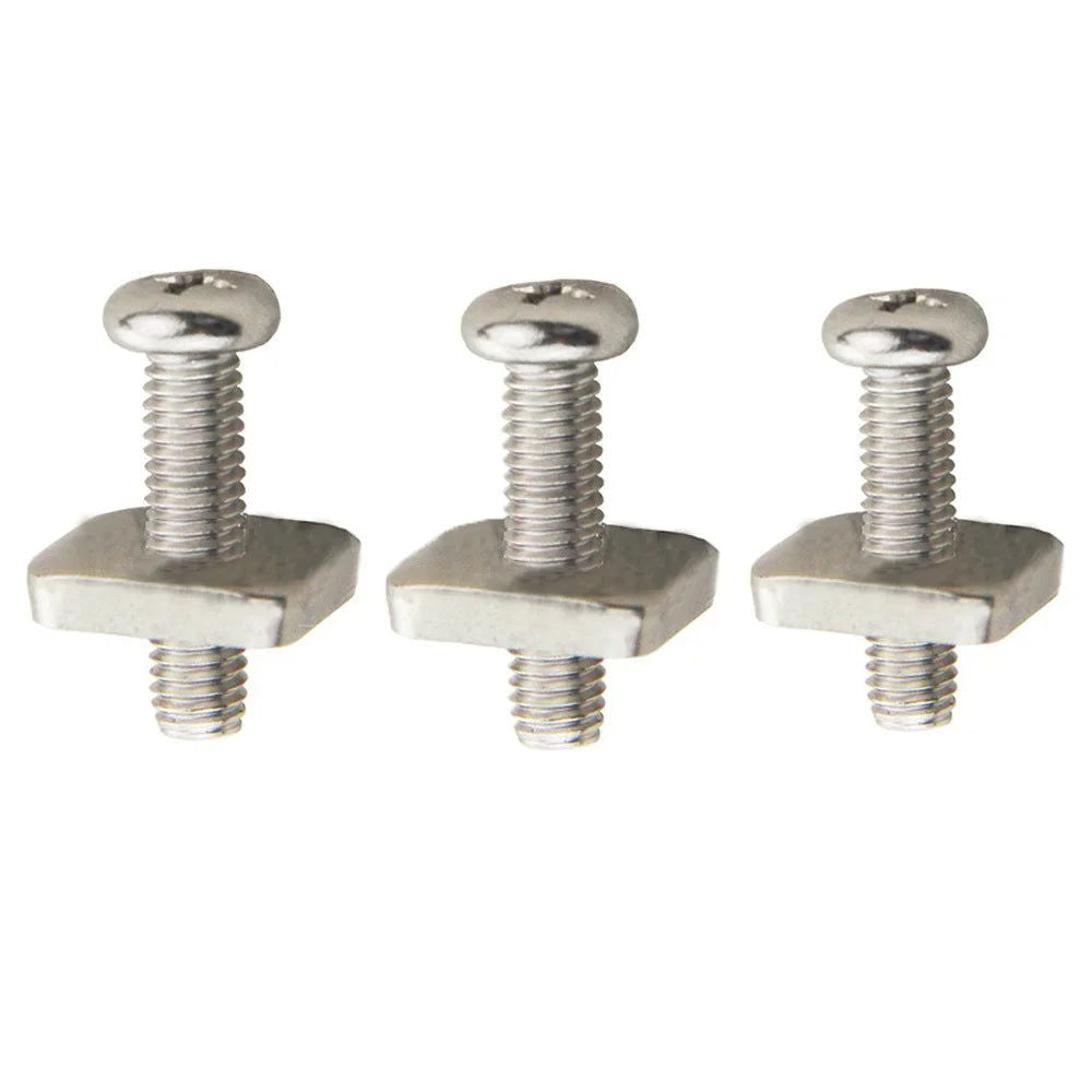 2sets M4 M5 Stainless Surf Fin Screws Plates Surfboard Longboard Screw Channel Sliding Fin Box Plate Smart Screw - Slobuy