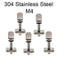 2sets M4 M5 Stainless Surf Fin Screws Plates Surfboard Longboard Screw Channel Sliding Fin Box Plate Smart Screw - Slobuy