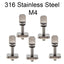 2sets M4 M5 Stainless Surf Fin Screws Plates Surfboard Longboard Screw Channel Sliding Fin Box Plate Smart Screw - Slobuy