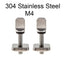 2sets M4 M5 Stainless Surf Fin Screws Plates Surfboard Longboard Screw Channel Sliding Fin Box Plate Smart Screw - Slobuy