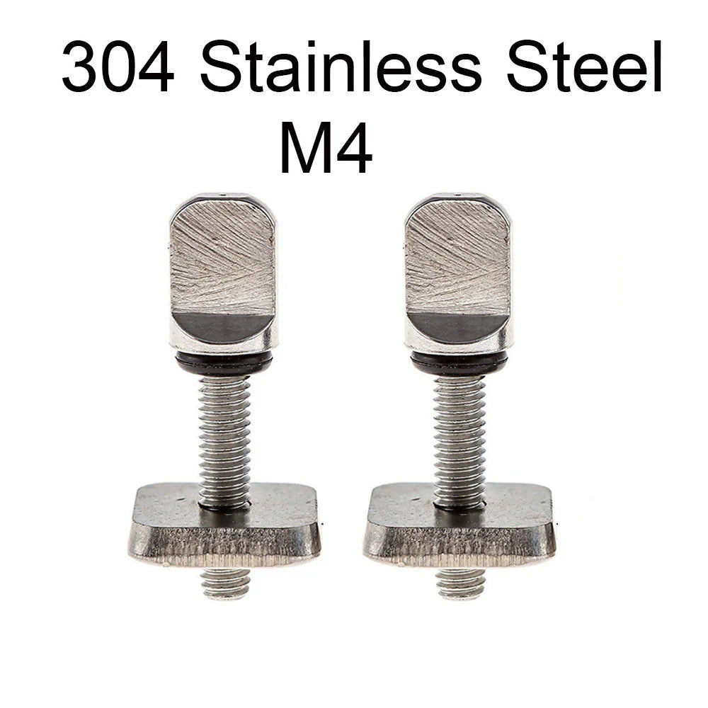2sets M4 M5 Stainless Surf Fin Screws Plates Surfboard Longboard Screw Channel Sliding Fin Box Plate Smart Screw - Slobuy