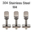 2sets M4 M5 Stainless Surf Fin Screws Plates Surfboard Longboard Screw Channel Sliding Fin Box Plate Smart Screw - Slobuy