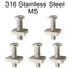 2sets M4 M5 Stainless Surf Fin Screws Plates Surfboard Longboard Screw Channel Sliding Fin Box Plate Smart Screw - Slobuy