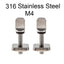 2sets M4 M5 Stainless Surf Fin Screws Plates Surfboard Longboard Screw Channel Sliding Fin Box Plate Smart Screw - Slobuy