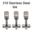 2sets M4 M5 Stainless Surf Fin Screws Plates Surfboard Longboard Screw Channel Sliding Fin Box Plate Smart Screw - Slobuy