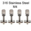 2sets M4 M5 Stainless Surf Fin Screws Plates Surfboard Longboard Screw Channel Sliding Fin Box Plate Smart Screw - Slobuy