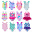 3-10years girls swimsuit 2023 fashion mermaid unicorn swimwear for children - Slobuy