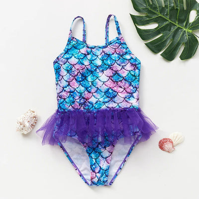 3-10years girls swimsuit 2023 fashion mermaid unicorn swimwear for children - Slobuy