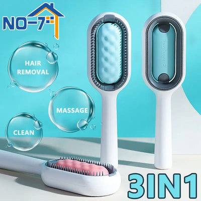 3-in-1 Cat Brush Long Hair Remover Brush for Dog Cat Silicone Pet Grooming Comb with Wipe and Water Tank Pet Product Accessories - Slobuy