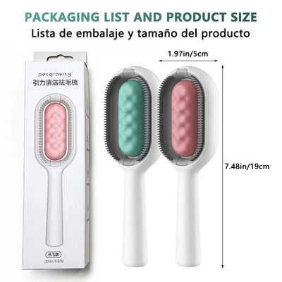 3-in-1 Cat Brush Long Hair Remover Brush for Dog Cat Silicone Pet Grooming Comb with Wipe and Water Tank Pet Product Accessories - Slobuy