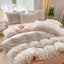 3-piece cartoon heart-shaped plant floral print set, a duvet cover and a pair of pillowcases (no padding), suitable for bedroom - Slobuy