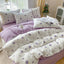 3-piece cartoon heart-shaped plant floral print set, a duvet cover and a pair of pillowcases (no padding), suitable for bedroom - Slobuy