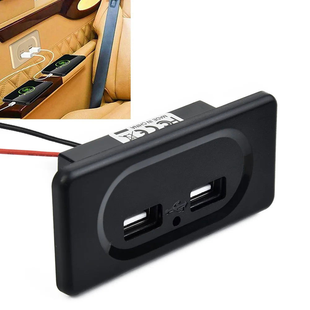 Camper Dual USB Ports Charge Socket For RV Motorhome Camping Caravan Bus Marine DC5V/3.1A 12V Charger Modification Accessories - Slobuy