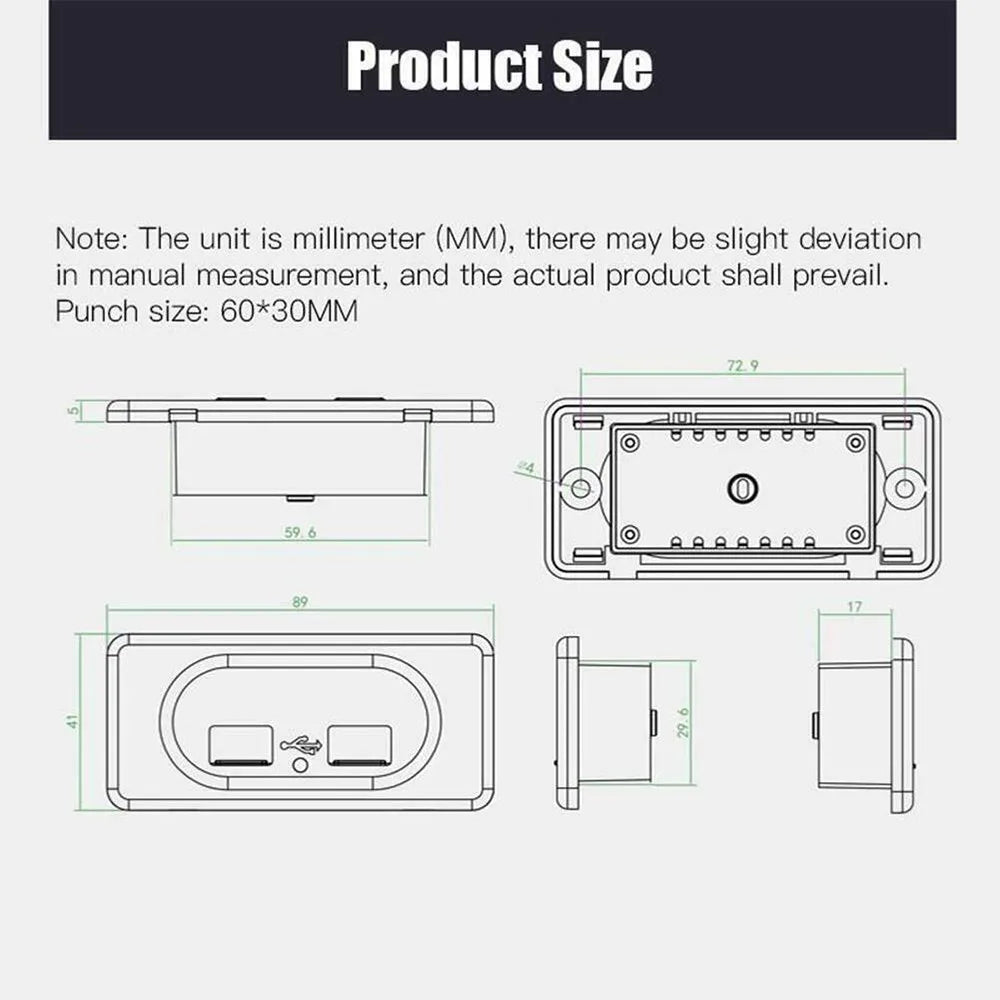 DC5V/3.1A Charging Socket Dual USB Ports  Plug Charger Socket For 12V Car Boat Motorhome Caravan Camping Accessories - Slobuy