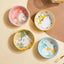 3.5 Inch Japanese Style Ceramic Dessert Sauce Dish Tableware Creative Cute Cartoon Pet Pattern Circular Shape Fruit Sushi Plates - Slobuy