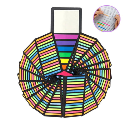 160/300PCS Colored Sticker Transparent Fluorescent Index Flag Label Stickers For Page Marking Program School Office Supplies - Slobuy