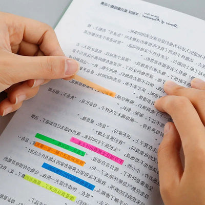 160/300PCS Colored Sticker Transparent Fluorescent Index Flag Label Stickers For Page Marking Program School Office Supplies - Slobuy