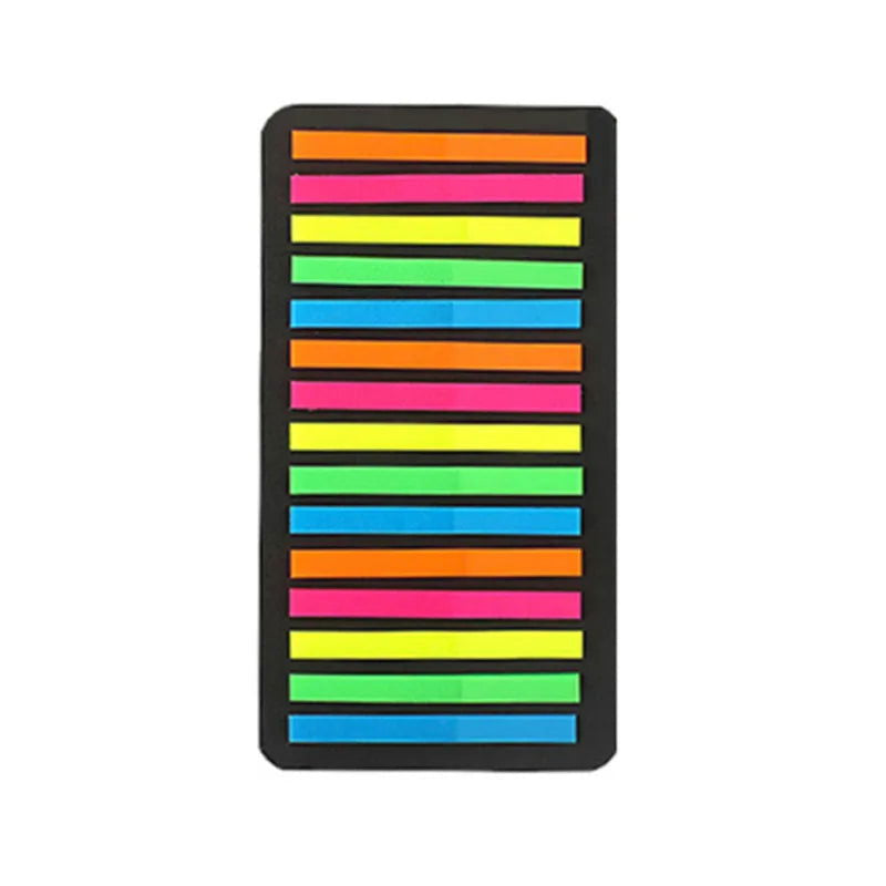 160/300PCS Colored Sticker Transparent Fluorescent Index Flag Label Stickers For Page Marking Program School Office Supplies - Slobuy