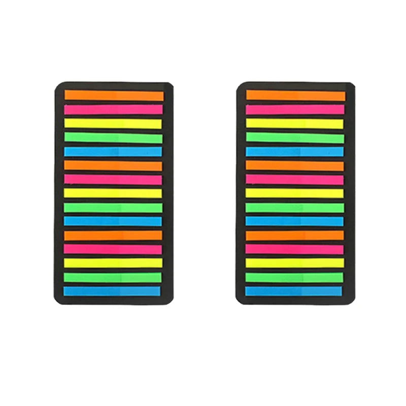 160/300PCS Colored Sticker Transparent Fluorescent Index Flag Label Stickers For Page Marking Program School Office Supplies - Slobuy