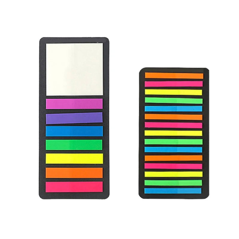 160/300PCS Colored Sticker Transparent Fluorescent Index Flag Label Stickers For Page Marking Program School Office Supplies - Slobuy