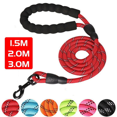 150/200/300cm Strong Dog Leash Reflective Pet Leashes Long Lanyard Walking Traction Rope for Puppy Small Medium Large Big Dogs - Slobuy