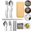 304 Stainless Steel Solding spoon Creative Tableware Outdoor Portable Three-Fold Spoon Fork Travel Folding Spoon camping gear - Slobuy