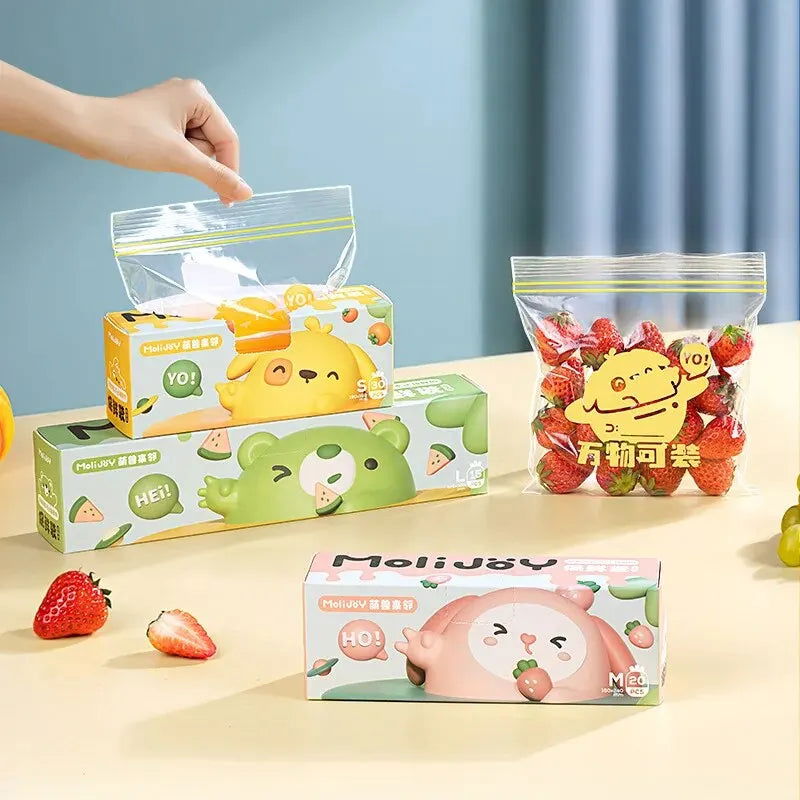 10/20/30Pcs Fresh Keeping Bag For Vegetable Fruit Storage Kitchen Food Freezing Preservation Zipper Sealed Bags - Slobuy